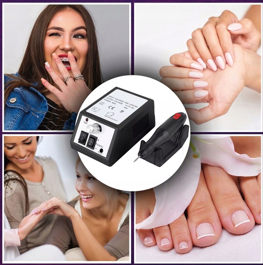 FREZARKA DO PAZNOKCI MANICURE PEDICURE PROFESJONALNA ZESTAW FREZÓW MOC 20W Kod producenta FREZARKA DO PAZNOKCI 20W CZARNA ZESTAW FREZÓW